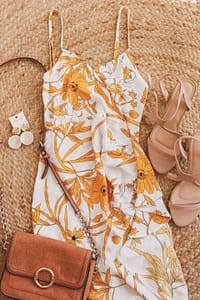 flatlay maxi summer outfit