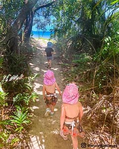 children-beach-walk