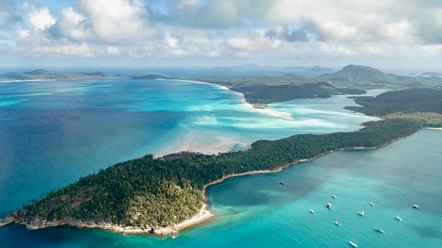 the whitsundays landscape capture from above