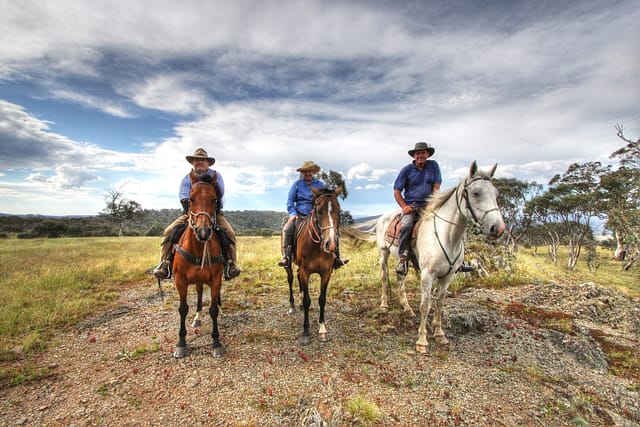 Horse riding in Victoria high country