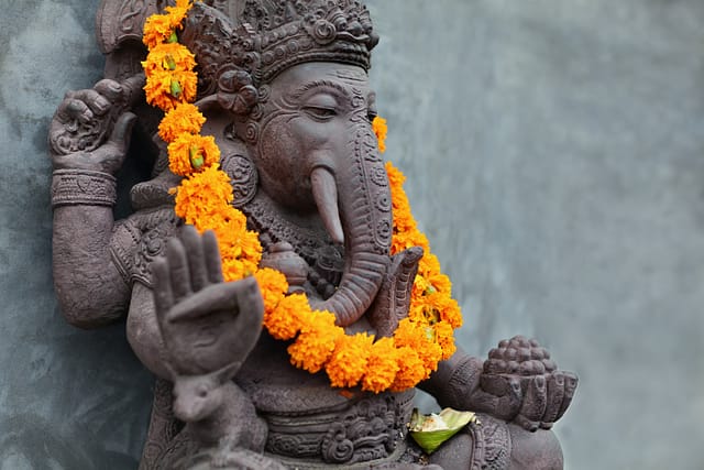 Ganesha balinese god statue