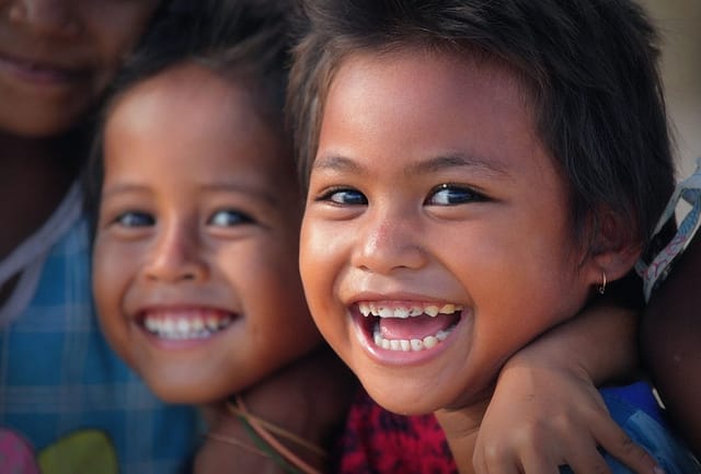 laughing children from Kuta village, Lombok