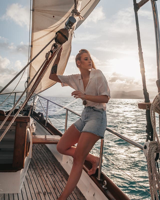 tyla pass on a boat at the Whitsundays 